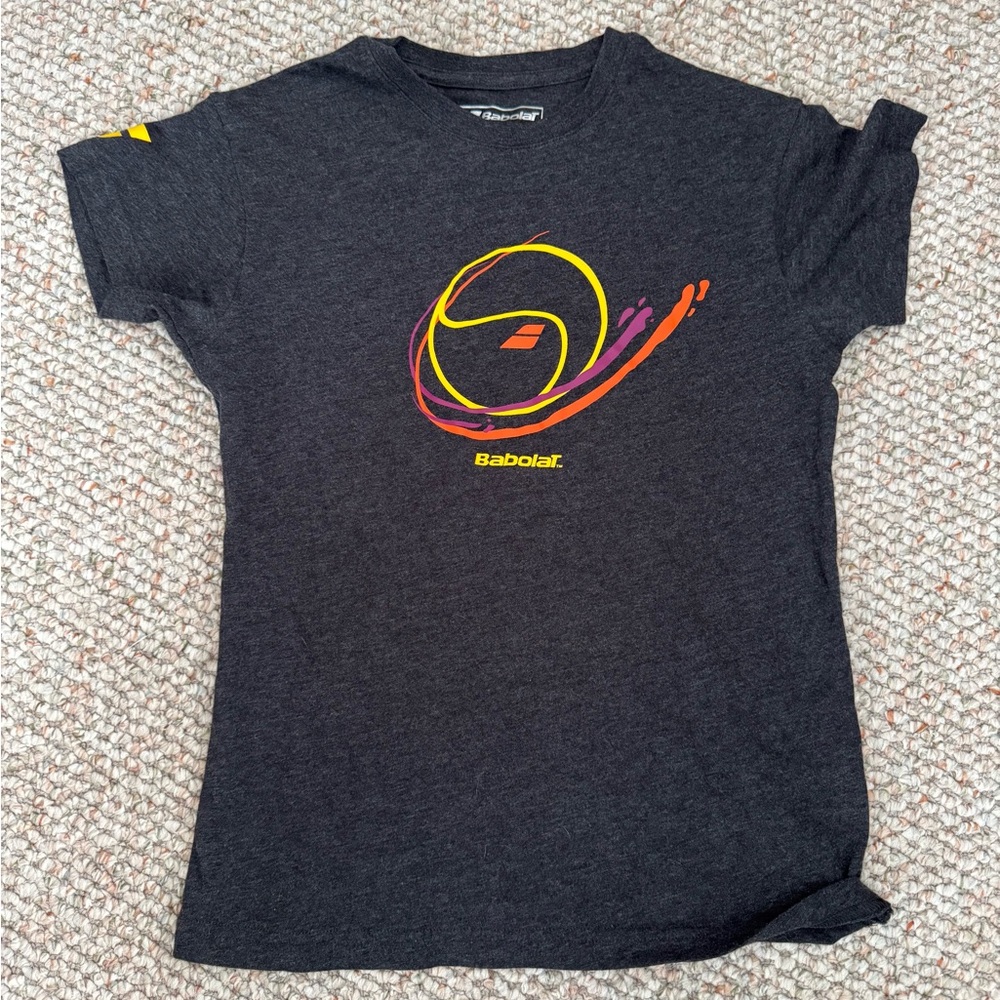 Babolat Kids' Dark Gray Graphic Tee